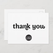 クリーンタイムレスシンプルのカスタムビジネスロゴ ポストカード (正面/裏面)