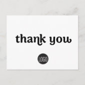 クリーンタイムレスシンプルのカスタムビジネスロゴ ポストカード (正面)