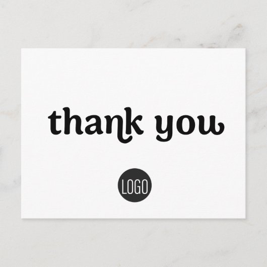 クリーンタイムレスシンプルのカスタムビジネスロゴ ポストカード (正面)