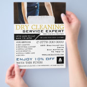 クリーンタオル、ドライクリーナー、クリーニング広告ズ チラシ (手)