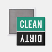 クリーンダーティエメラルドグリーン&ブラック食洗機 マグネット (正面/裏面)