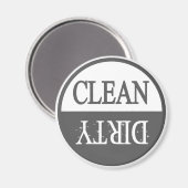 クリーンダーティグレー丸型食洗機磁石 マグネット (正面/裏面)