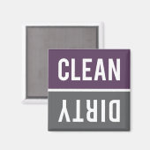 クリーンダーティパープルアンドチャコールグレー食洗機 マグネット (正面/裏面)