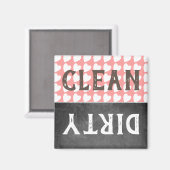 クリーンダーティピンクハートシャルボード食洗機 マグネット (正面/裏面)