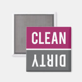 クリーンダーティラズベリーアンドグレー食洗機 マグネット (正面/裏面)