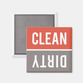 クリーンダーティーレッドオレンジ&ウォームグレー食洗機 マグネット (正面/裏面)