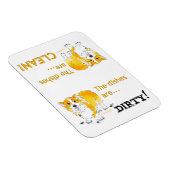 クリーンディッシュ/ダーティディッシュCorgi (3 x 4) マグネット (右側)