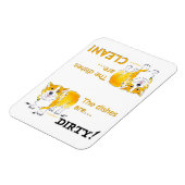 クリーンディッシュ/ダーティディッシュCorgi (3 x 4) マグネット (左側)