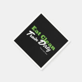 クリーントレイン食べダーティジムトレーニングフィットネスパーティー スタンダードカクテルナプキン (角)