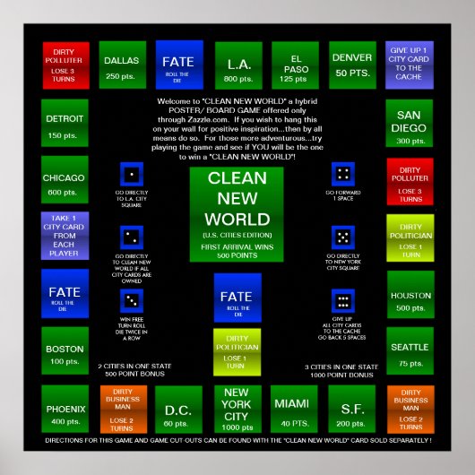 クリーンニューワールドボードゲーム(米国版) ポスター (正面)