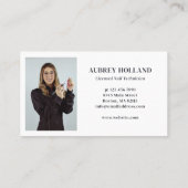 クリーンネイルアーティストフォトコラージュのプロファイルフォト 名刺 (裏面)