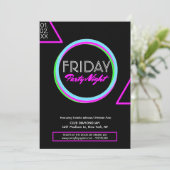 クリーンネオンナイトクラブフライヤープロモーション 招待状 (スタンド正面)