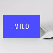 クリーンネオンブループロフェッショナルタイポグラフィ 名刺