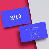 クリーンネオンブループロフェッショナルタイポグラフィ 名刺