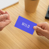 クリーンネオンブループロフェッショナルタイポグラフィ 名刺