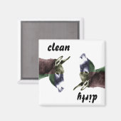 クリーンバロまたはダーティドンキー食洗機磁石 マグネット (正面/裏面)