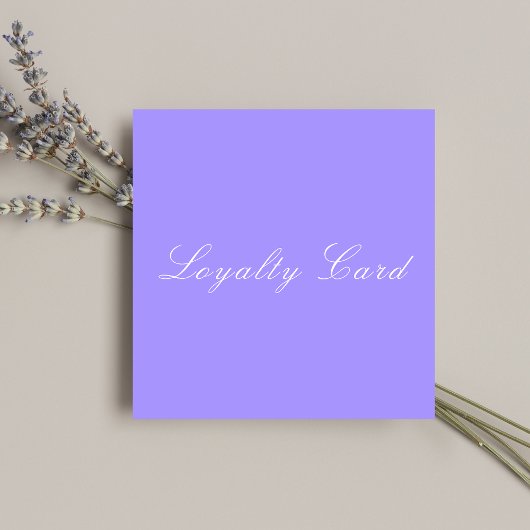 クリーンパテルブルースクリプト美しいサロンロイヤリティカード スクエア名刺