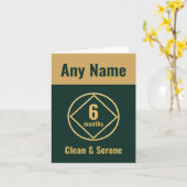 クリーンパーソナライズされたで地味なグリーンと金ゴールドNA カード (黄色い花)