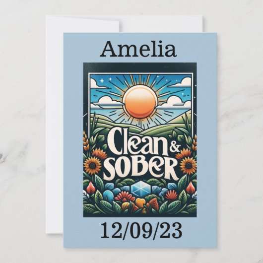 クリーンパーソナライズされたで地味な記念日カード シーズンカード (正面)