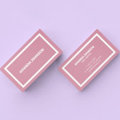 クリーンフェミニンピンクタイポグラフィスクリプカジュアルト 名刺