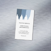 クリーンブルーカラーパターン(の模様が)あるプロフェッショナル画家 マグネット名刺 (インサイチュ)