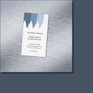 クリーンブルーカラーパターン(の模様が)あるプロフェッショナル画家 マグネット名刺