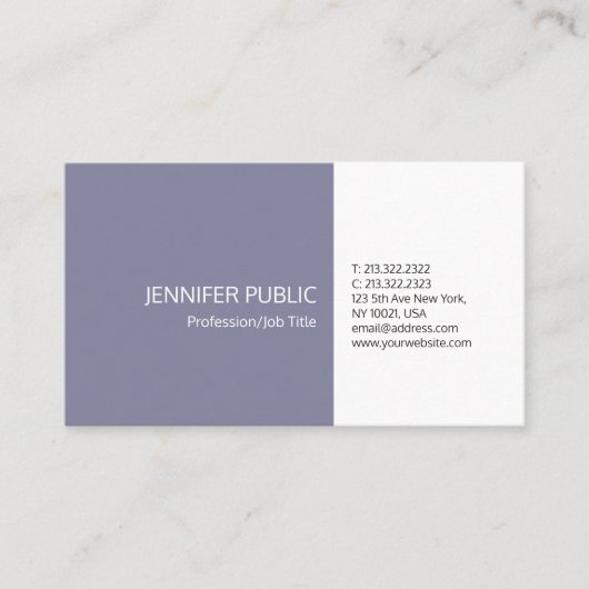 クリーンプレーンカエレガントラーモダンプロフェッショナル 名刺 (正面)