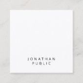 クリーンプロフェッショナルデザイン流行テンプレート スクエア名刺 (正面)