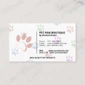 クリーンペットポーズシックスタイリッシュ 名刺 (裏面)