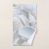 クリーンホワイトシーシェル美しいイン自然 バスタオルセット (ハンドタオル)
