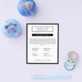 クリーンミニマリストソーシャルメディア高級ブラック&ホワイト チラシ (シングル)