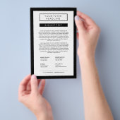 クリーンミニマリストソーシャルメディア高級B&W 5.5x8.5 チラシ (ハンドル)