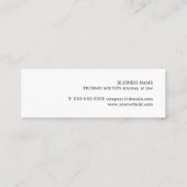 クリーンミニマルエレガント弁護士コンサルタント スキニー名刺 (裏面)