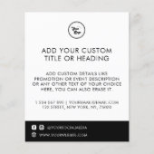 クリーンミニマルカスタム主義のビジネスロゴソーシャルメディア チラシ (正面)