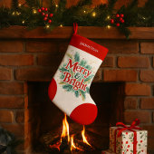 クリーンミニマルシンプルクリスマス赤白 スモールクリスマスストッキング