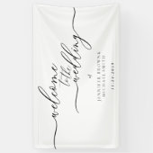 クリーンミニマルシンプルモダンウェルカム結婚ズ 横断幕 (縦)