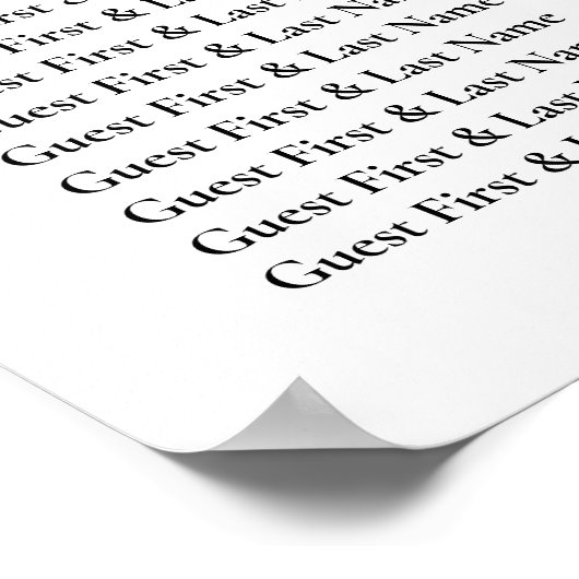 クリーンミニマルシンプル結婚のテーブル番号 ポスター (角)