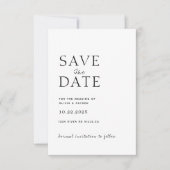 クリーンミニマルスクリプトフォトウェディング日付の保存 セーブザデート (正面)