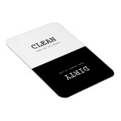 クリーンミニマルダーティ皿リマインダー白黒 マグネット (右側)