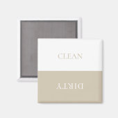 クリーンミニマルダーティ食洗機標識磁石 マグネット (正面/裏面)