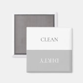 クリーンミニマルダーティ食洗機標識磁石 マグネット (正面/裏面)