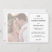 クリーンミニマルニュートラル結婚ボヘミアン 招待状 (正面)