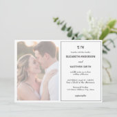 クリーンミニマルニュートラル結婚ボヘミアン 招待状 (スタンド正面)