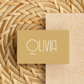 クリーンミニマルベージュボホヴィンテージ名刺