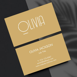 クリーンミニマルベージュボホヴィンテージ名刺