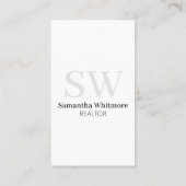 クリーンミニマル不動産仲介業者プロフェッショナル実在エテート 名刺 (裏面)