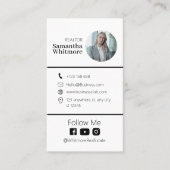 クリーンミニマル不動産仲介業者プロフェッショナル実在エテート 名刺 (正面)