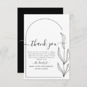 クリーンミニマル文字スクリプト葬儀サンキューカード サンキューカード (正面/裏面)