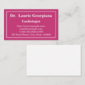 クリーンモダンおよび心臓専門医名刺 名刺 (正面/裏面)