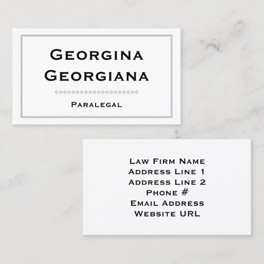 クリーンモダンでラインエレガントビジ縁どネス 名刺 (正面/裏面)